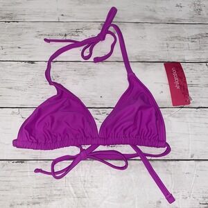 Xhilaration Bikini Top Womens XSBerry Purple Fuchsia Solid Triangle NEW XS